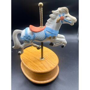 VINTAGE MUSICAL CAROUSEL JUMPER HORSE BY WILLIAM MANNS 1987 WORLD OF MUSIC